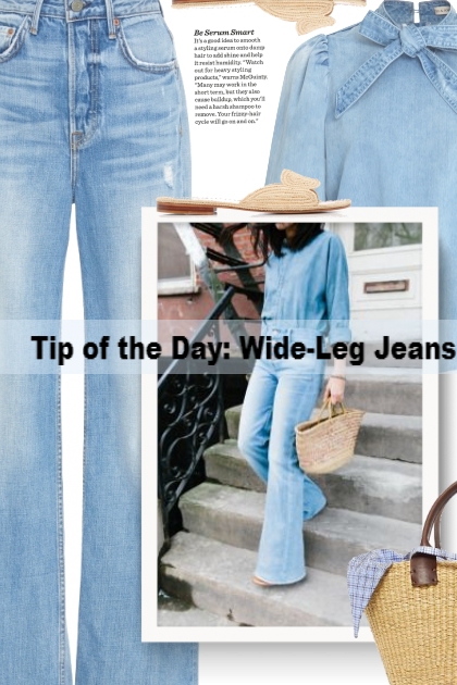 Tip of the Day: Wide-Leg Jeans - combinação de moda