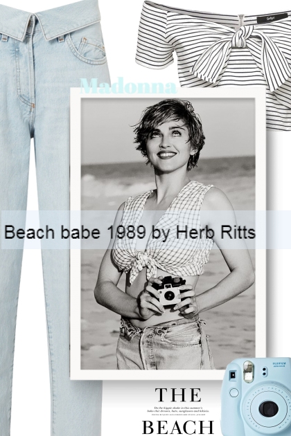 Madonna - Beach babe 1989 by Herb Ritts- combinação de moda
