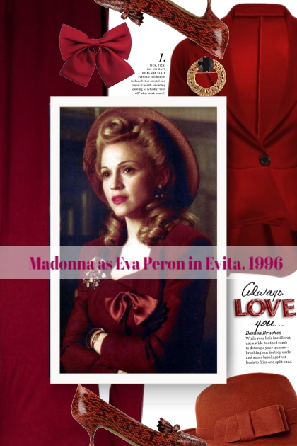 Madonna as Eva Peron in Evita. 1996- Modna kombinacija