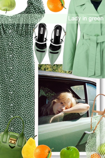 Lady in Green- combinação de moda