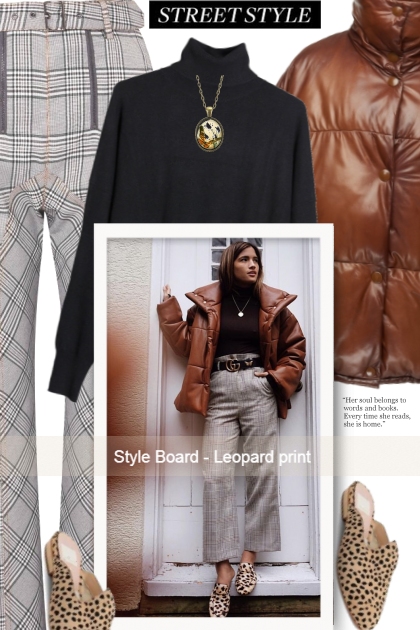  Style Board - Leopard print- combinação de moda