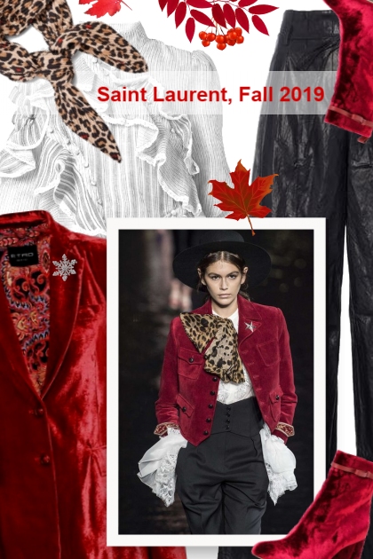 Saint Laurent, fall 2019- Combinaciónde moda