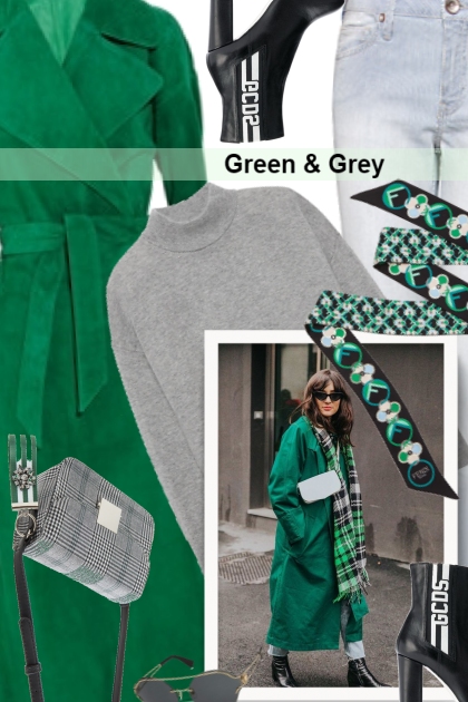 Green & Grey- Modna kombinacija