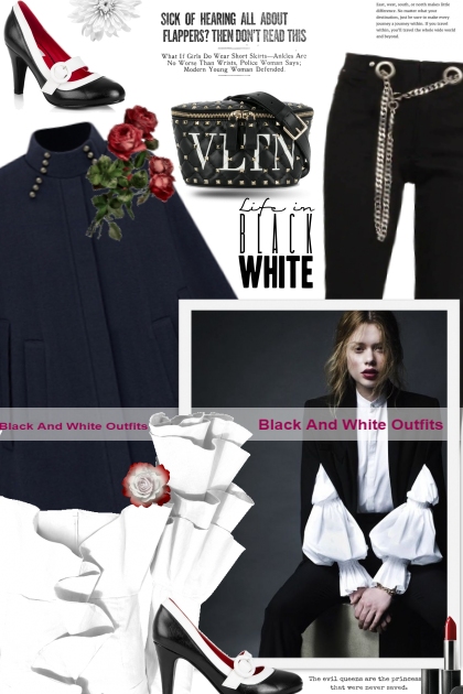   Black And White Outfits- combinação de moda