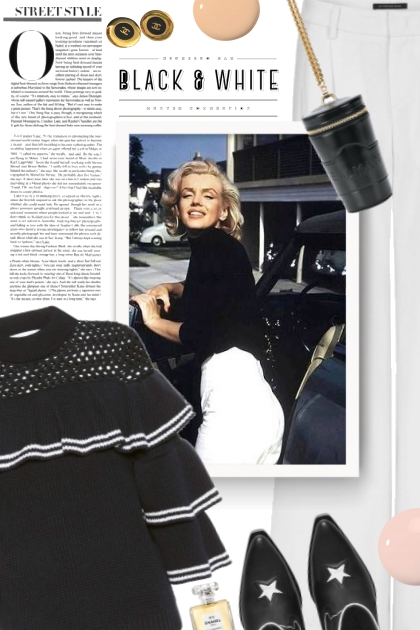 Marilyn Monroe - Black & White- combinação de moda