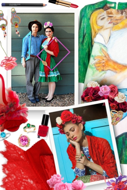 Frida Kahlo Halloween Costume DIY- Modna kombinacija