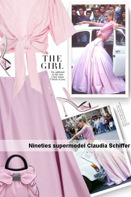 Nineties supermodel Claudia Schiffer - Модное сочетание