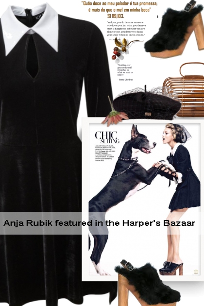 Anja Rubik featured in the Harper's Bazaar - Fashion set