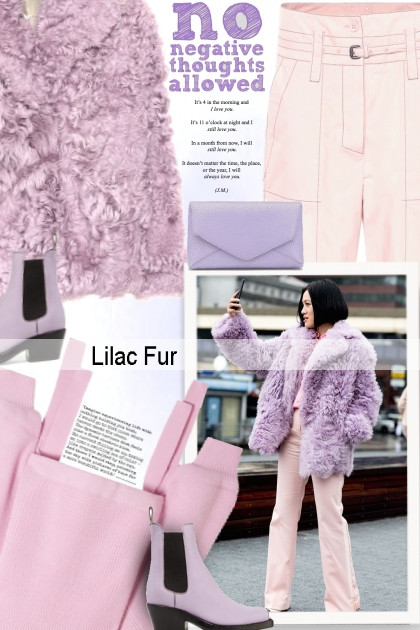 Lilac fur- Combinazione di moda