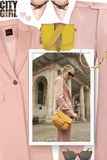 Pink and Yellow Bag- Modna kombinacija