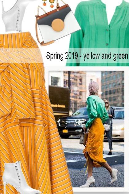 Spring 2019 - yellow and green- Modna kombinacija