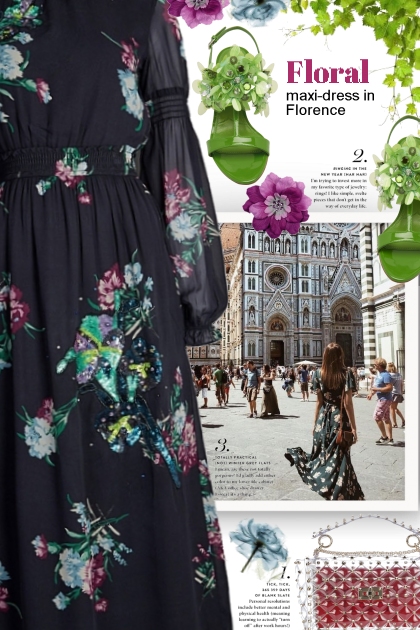 Floral maxi-dress in Florence
