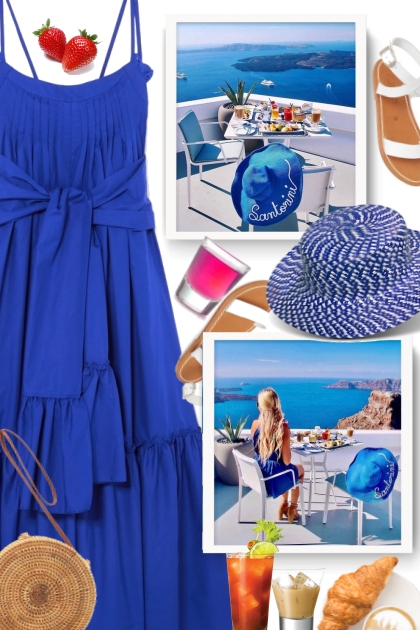 Blue vacation- combinação de moda