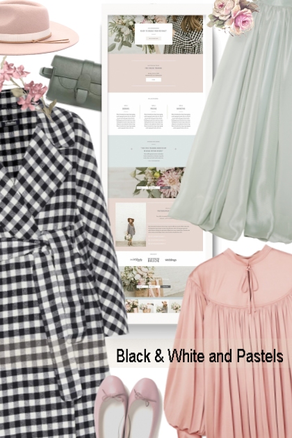 Black &White and Pastels- Modna kombinacija