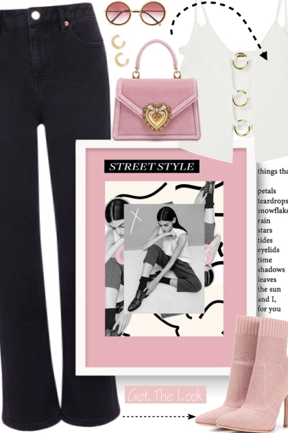 Black, white and pink- Модное сочетание