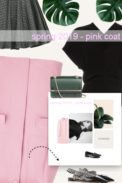 spring 2019 - pink coat- Combinazione di moda