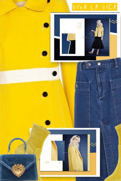 Yellow and denim- Fashion set