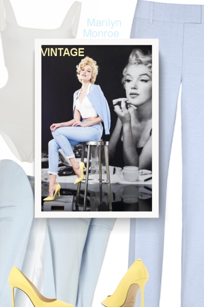 Vintage:  Marilyn Monroe- combinação de moda
