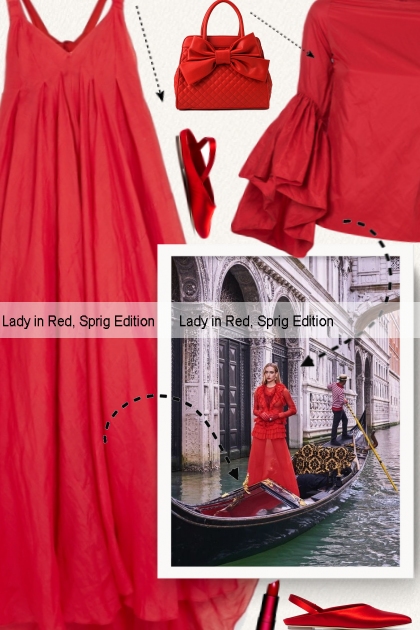 Lady in Red, Spring Edition- combinação de moda