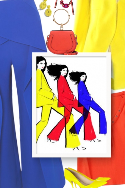 Blue, Yellow and red- Fashion set