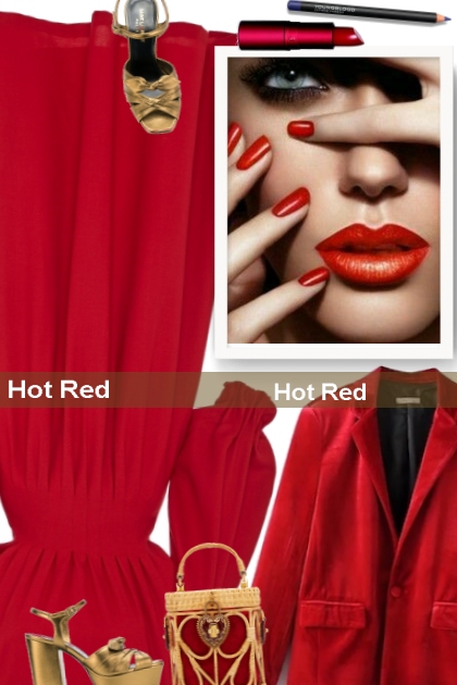 Hot Red- Combinazione di moda