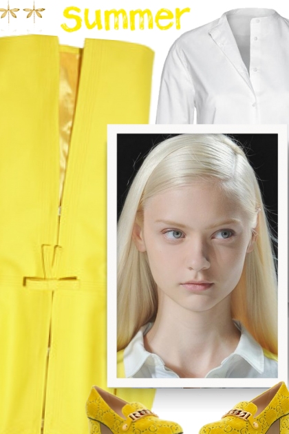 Yellow and White- combinação de moda