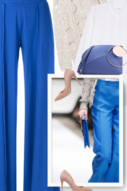 Blue Pants- Combinazione di moda