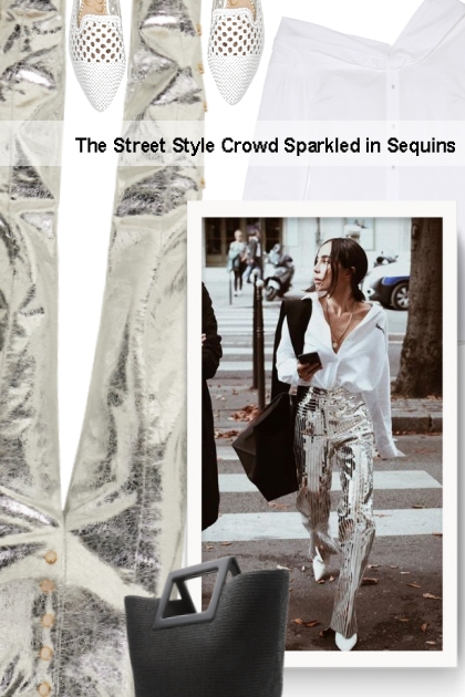 The Street Style Crowd Sparkled in Sequins- Fashion set