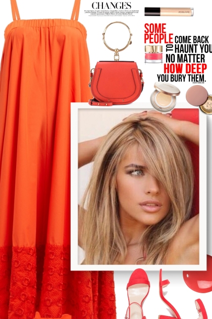 Summer - Red Dress- Modna kombinacija