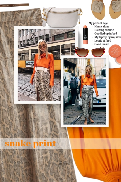snake print- Modna kombinacija