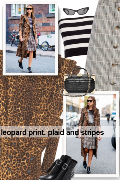 leopard print, plaid and stripes