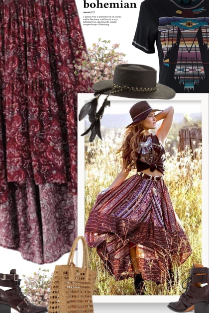   Boho fashion*  gypsy skirt* perfect to...- Модное сочетание