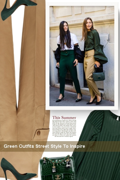 Green Outfits Street Style To Inspire- Модное сочетание
