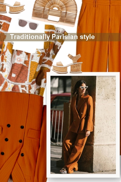 Traditionally Parisian style- combinação de moda
