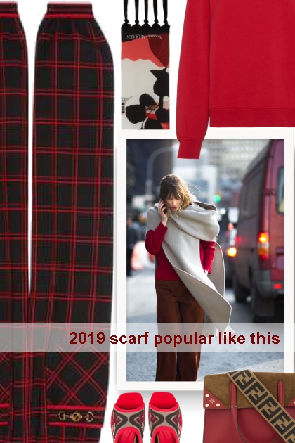   2019 scarf popular like this- Modna kombinacija