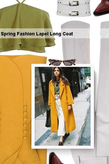 Spring Fashion Lapel Long Coat