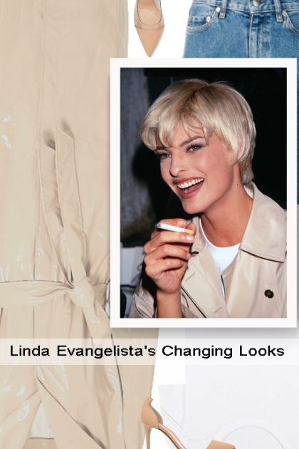   Linda Evangelista's Changing Looks- Modekombination