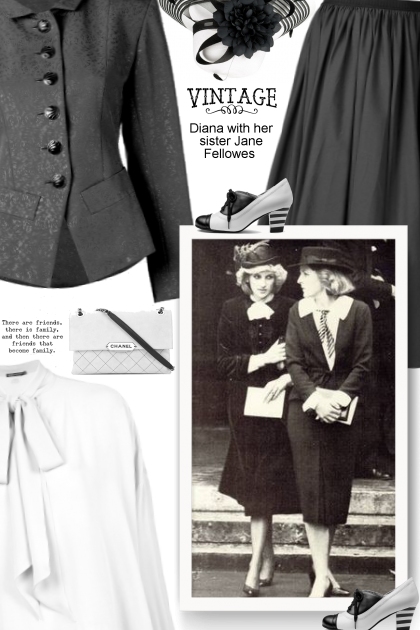 Diana with her sister Jane Fellowes - Combinaciónde moda