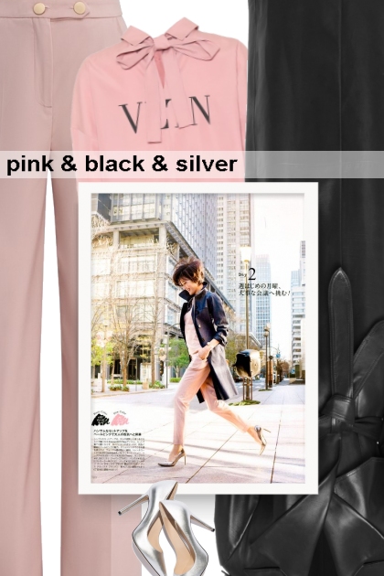 pink & black & silver 2019- Modekombination