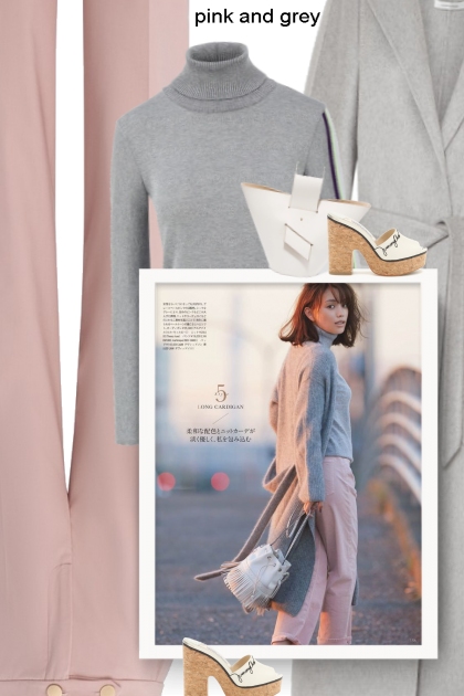 pink and grey - fall 2019- Модное сочетание