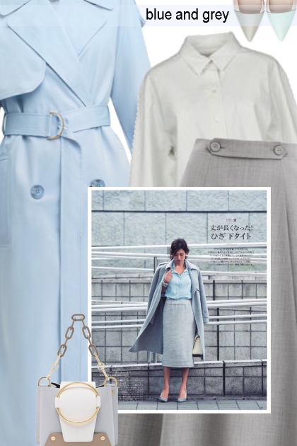 Fall 2019 - blue and grey- combinação de moda