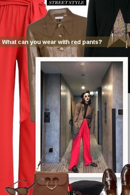 What can you wear with red pants?- Modna kombinacija