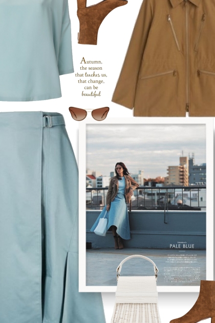 fall 2019 - blue  & brown- combinação de moda