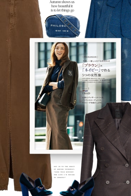 fall 2019 - brown & navy- Combinazione di moda