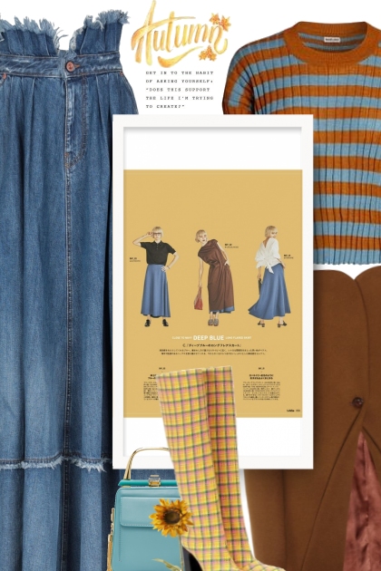 Jean Skirt Outfits: What to Wear With a Denim Skir- Fashion set