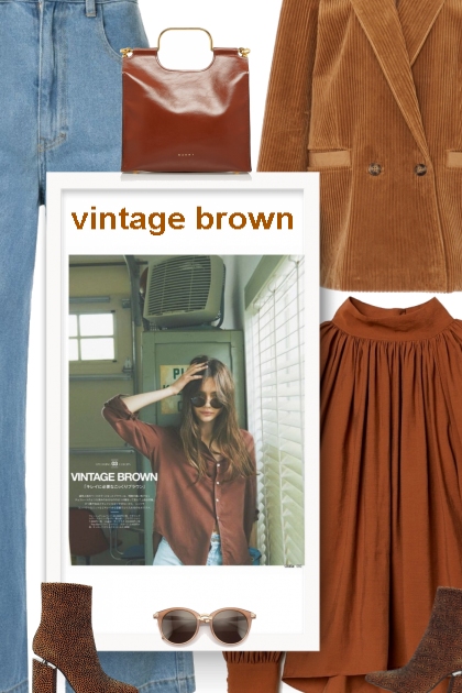 vintage brown- Fashion set