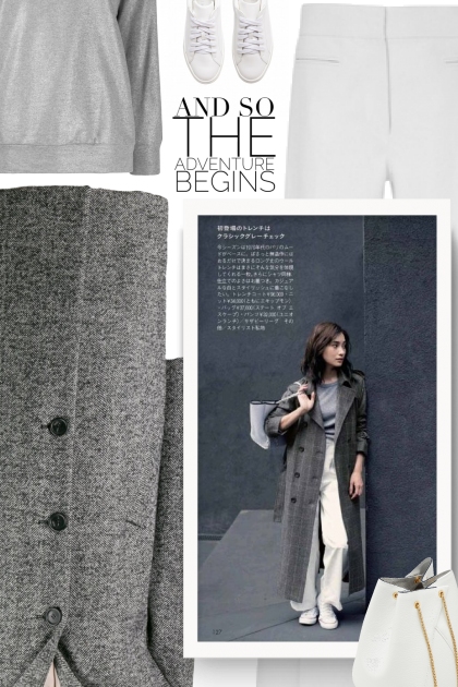 Style Tips On What To Wear With Your Grey Coat- Modna kombinacija