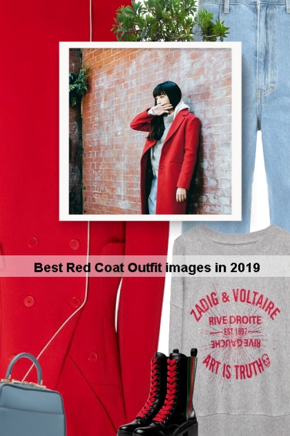 Best Red Coat Outfit images in 2019- Combinaciónde moda