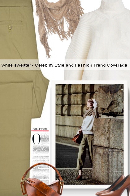 white sweater - Celebrity Style and Fashion Trend - combinação de moda