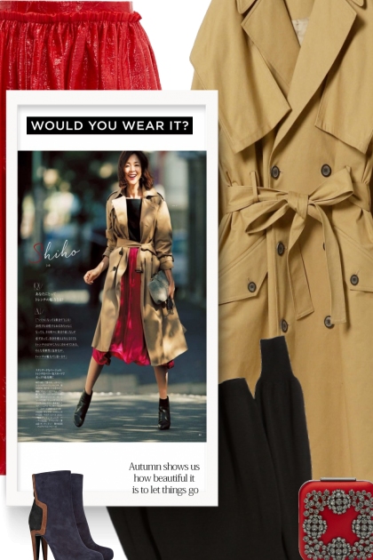 Trench Coat Material Trend- combinação de moda